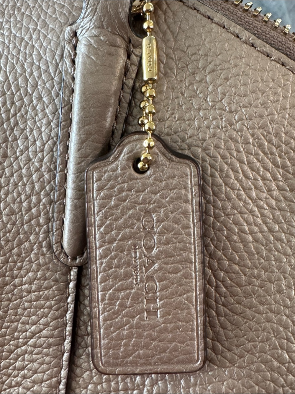 Coach Mini Kelsey Metallic leather EUC - Picture 5 of 17